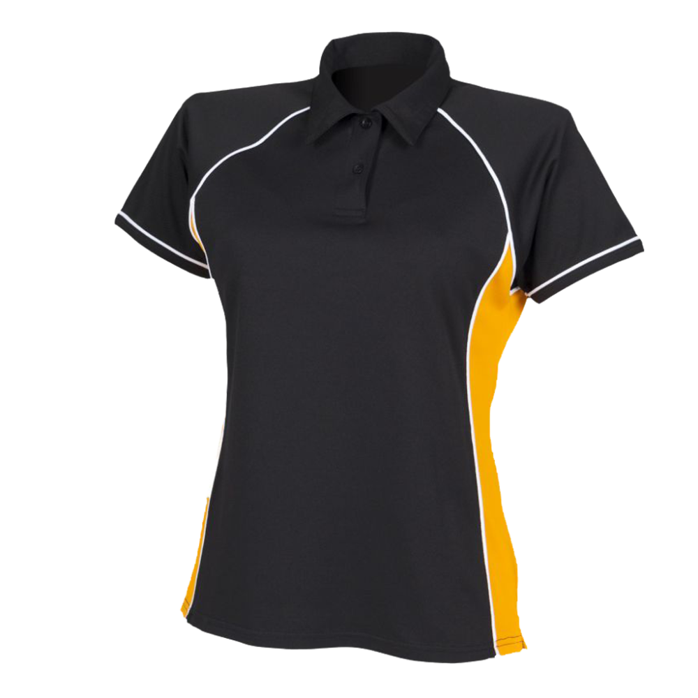 Finden + Hales Ladies Performance Piped Polo Shirt Printed and