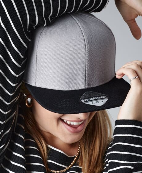 Beechfield Original Flat Peak 6 Panel Snapback Cap Thumbnail