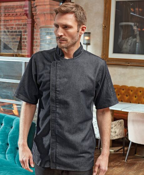 Premier Short Sleeve Zipped Chef's Jacket Thumbnail