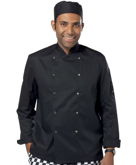 Dennys Long Sleeve Press Stud Chef's Jacket Thumbnail