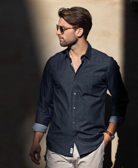 Torrance modern fit – raw and stylish denim shirt Thumbnail