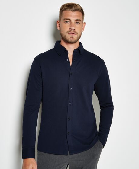 Kustom Kit Long Sleeve Superwash® 60°C Piqué Shirt Thumbnail