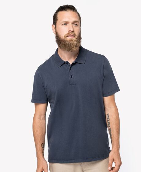 Native Spirit Washed Jersey Polo Shirt Thumbnail