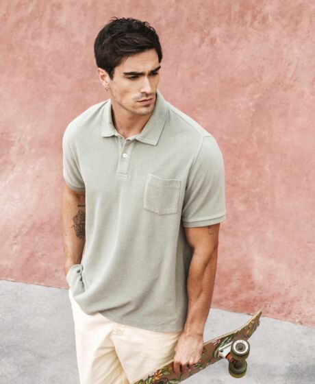 Native Spirit Terry Towel Polo Shirt Thumbnail