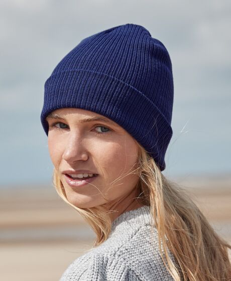 Beechfield Organic Cotton Fine Knit Beanie Thumbnail