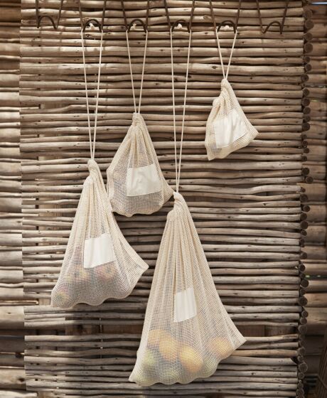 Organic cotton mesh sacks Thumbnail