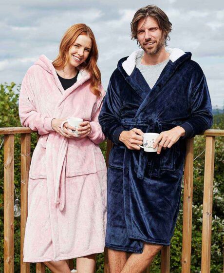 Brand Lab Unisex Hooded Cuffed Robe Thumbnail