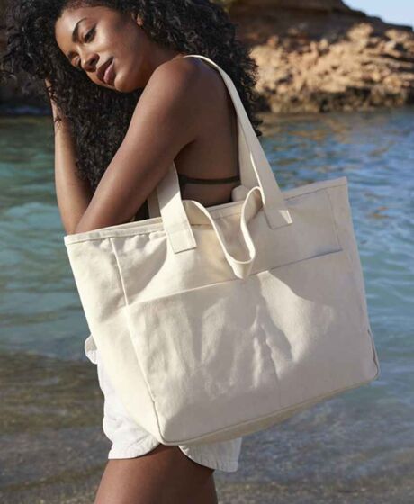 Westford Mill Double Handle Cargo Pocket Tote Bag Thumbnail