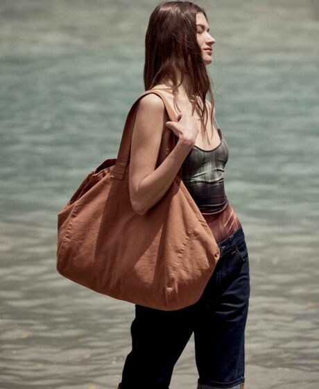 Kimood Faded Cotton Shopper Thumbnail