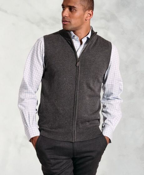 Lincoln Knitted Zip Gilet Thumbnail