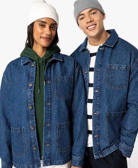 Native Spirit Unisex Dropped Shoulder Denim Jacket Thumbnail
