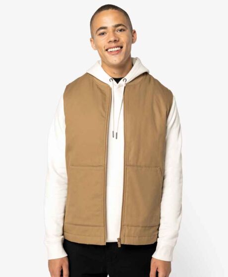 Native Spirit Unisex Twill Bodywarmer with Teddy Collar Thumbnail