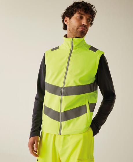 Regatta High Visibility Pro Contract Ablaze Soft Shell Bodywarmer Thumbnail