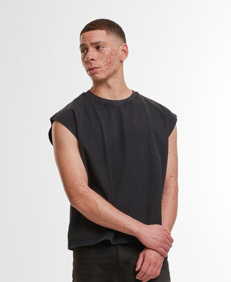 Vintage cropped heavy sleeveless tee Thumbnail