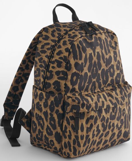 BagBase Leopard Print Mini Backpack Thumbnail
