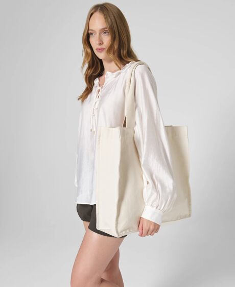 Westford Mill Chevron Handle Shopper Thumbnail