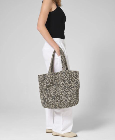 Westford Mill Leopard Print Canvas Shopper Thumbnail