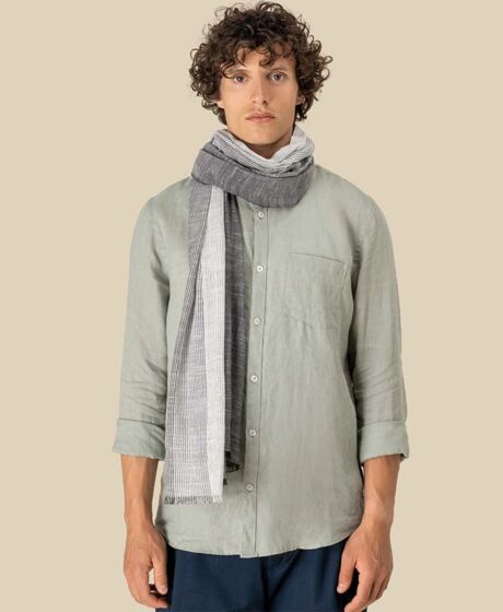 Spasso Urban Grey Striped Scarf Thumbnail