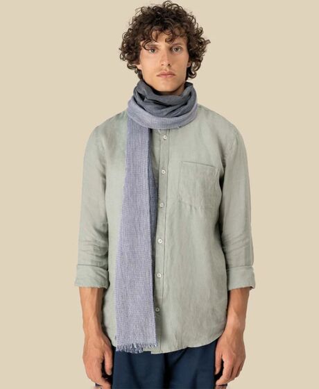 Spasso Graphite Ink Striped Scarf Thumbnail