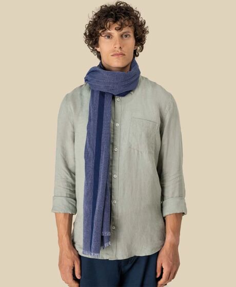 Spasso Blue Dotted Scarf Thumbnail