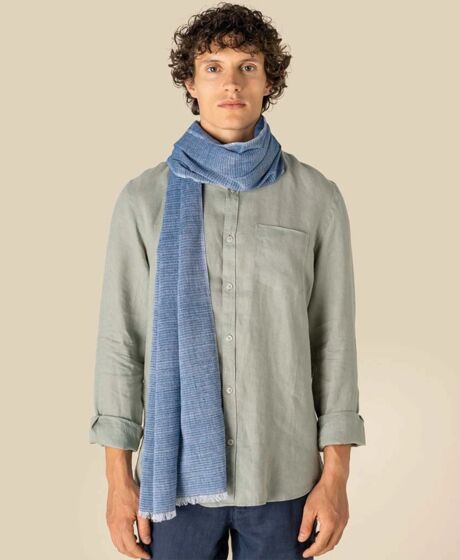 Spasso Blue Lines Scarf Thumbnail