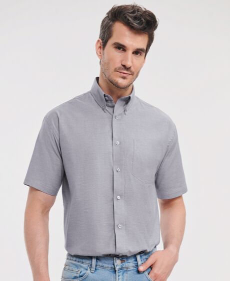 Russell Collection Short Sleeve Easy Care Oxford Shirt Thumbnail