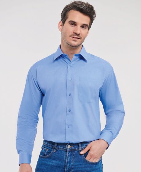 Russell Collection Long Sleeve Easy Care Poplin Shirt Thumbnail