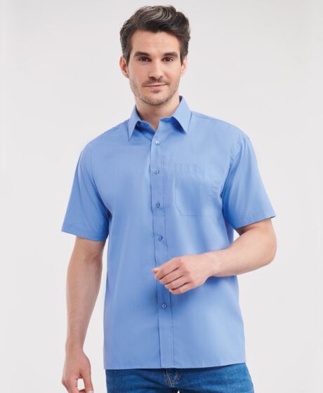 Russell Collection Short Sleeve Easy Care Poplin Shirt Thumbnail