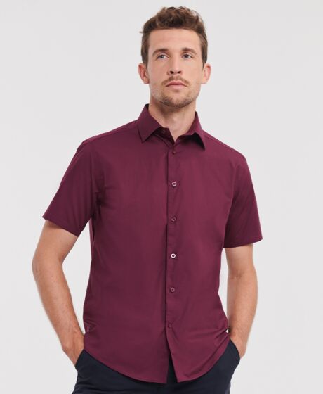 Russell Collection Short Sleeve Easy Care Fitted Shirt Thumbnail