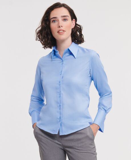 Russell Collection Ladies Long Sleeve Ultimate Non-Iron Shirt Thumbnail