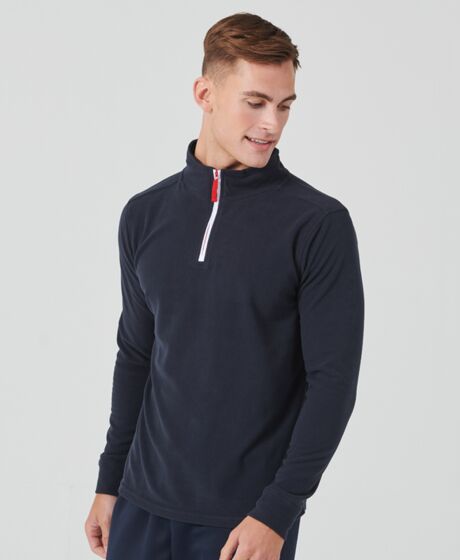 Finden + Hales Zip Neck Piped Micro Fleece Thumbnail