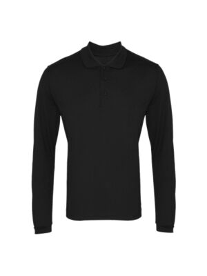 Premier Long Sleeve Coolchecker® Piqué Polo Shirt Thumbnail