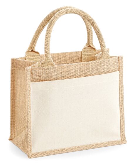 Cotton pocket jute gift bag Thumbnail