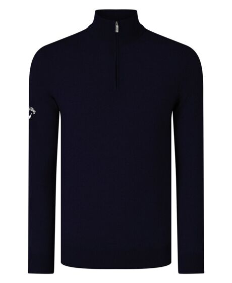 Ribbed ¼ zip Merino sweater Thumbnail