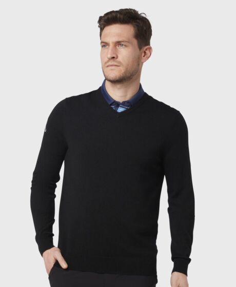 Ribbed v-neck Merino sweater Thumbnail