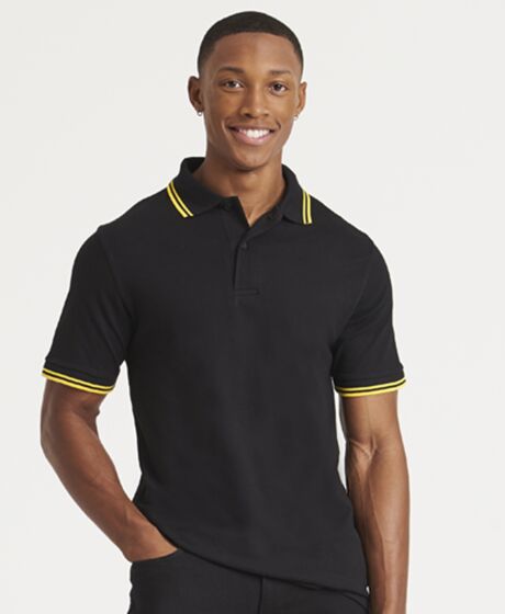 AWDis Stretch Tipped Piqué Polo Shirt Thumbnail