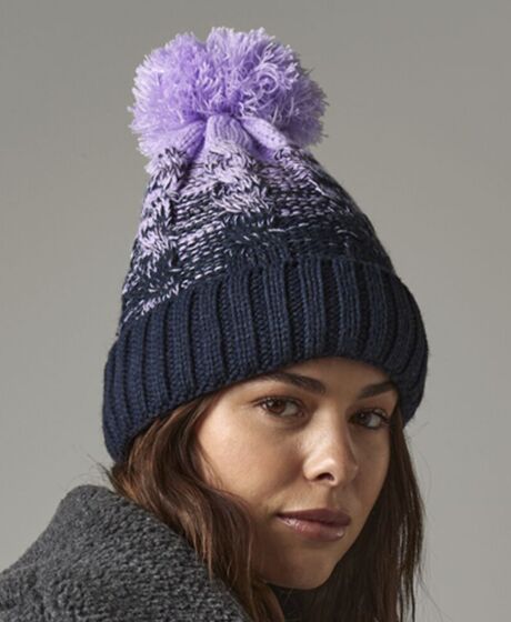 Beechfield Ombré Pom Pom Beanie Thumbnail