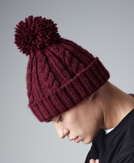 Beechfield Cable Knit Melange Beanie Thumbnail