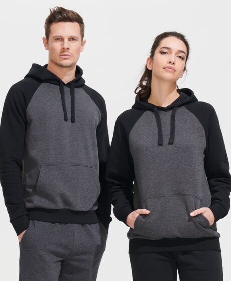 SOL'S Unisex Seattle Contrast Raglan Hoodie Thumbnail