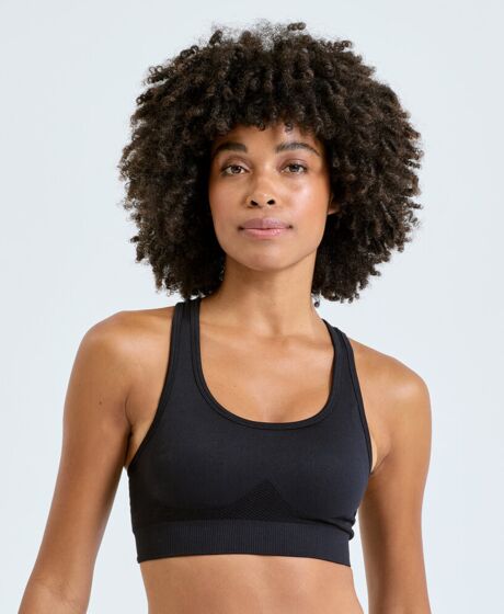 TriDri® seamless '3D fit' multi-sport sculpt solid colour bra Thumbnail