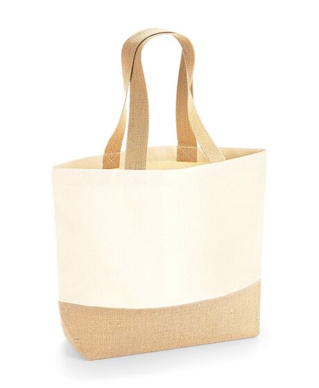 Jute base canvas tote Thumbnail