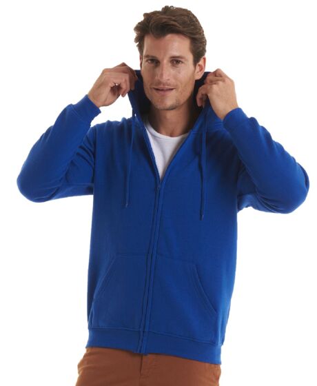Adults Classic Full Zip Hooded Sweatshirt Thumbnail