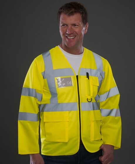 Yoko Hi-Vis Executive Long Sleeve Waistcoat Thumbnail
