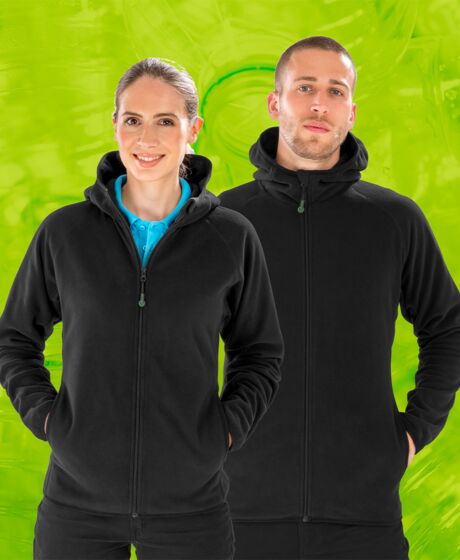 Result Genuine Recycled Hooded Micro Fleece Jacket Thumbnail