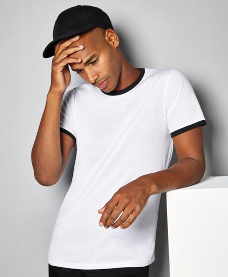 Kustom Kit Fashion Fit Ringer T-Shirt Thumbnail