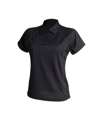 Finden + Hales Ladies Performance Piped Polo Shirt Thumbnail