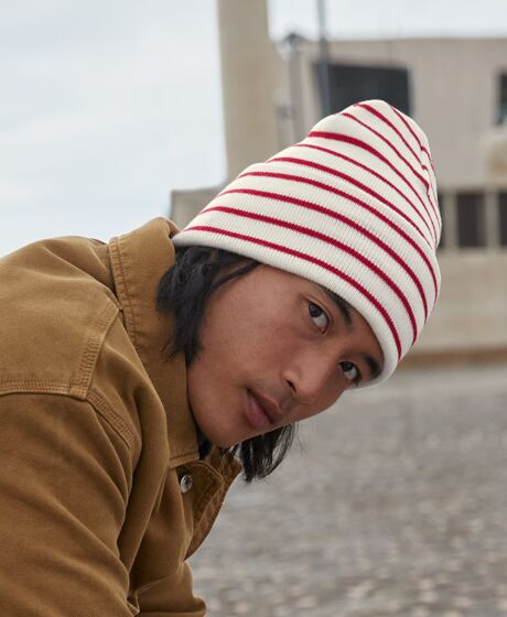 Beechfield Original Deep Cuffed Striped Beanie Thumbnail