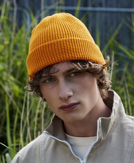 Beechfield Organic Cotton Waffle Beanie Thumbnail