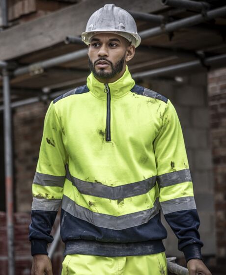 Regatta High Visibility Pro 1/4 Zip Sweatshirt Thumbnail