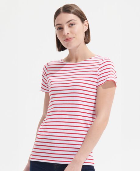 SOL'S Ladies Miles Striped T-Shirt Thumbnail